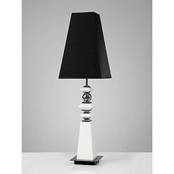 Inspired Lampe de Table E27 Abat-jour Noir Blanc/Cristal