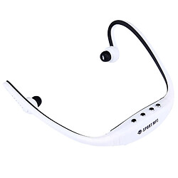 Avis Wewoo Casque Bluetooth Sport blanc + noir pour les smartphone et iPad ordinateur portable MP3 ou autres périphériques audio, stockage maximum: 32 Go + étanche à la transpiration stéréo sans fil écouteurs intra-auriculaires avec micro SD / TF carte,