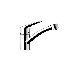 HANSGROHE Robinet mitigeur de cuisine MySport S Steel Optic - Sans douchette - Effet acier brossé