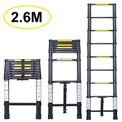 Échelle Télescopique 2.6M, Extensible Ladder Aluminium Échelle Multi-Fonction