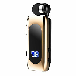 K55 Oreillette Bluetooth Intra-Auriculaire Unique Lavalier Câble Rétractable V5.2 Smart Sports Écouteur Noir