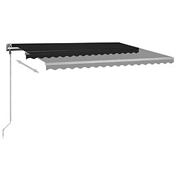 Acheter vidaXL Auvent manuel rétractable avec LED 400x300 cm Anthracite