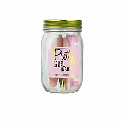 Paris Prix Mason Jar Beauté Manucure 13cm Rose