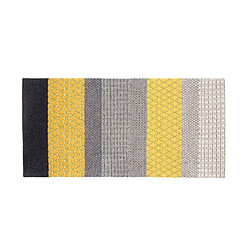 Acheter Beliani Tapis 80 x 150 cm en laine gris et jaune AKKAYA