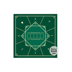 1001jouets Tapis de poker carré 83 x 83 cm vert.