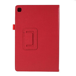 Etui en PU texture litchi avec support rouge pour Samsung Galaxy Tab S5e SM-T720