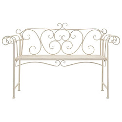 Maison Chic Banc de jardin | Chaise de jardin 132 cm Métal Antique Blanc -GKD23742