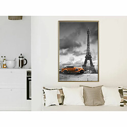 Paris Prix Affiche Murale Encadrée Under the Eiffel Tower 40 x 60 cm Or