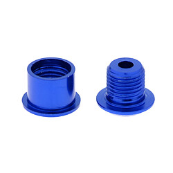 Avis 5pcs bicyclette en alliage d'aluminium bicyclette vélo pédalier vis boulon m8x5mm bleu