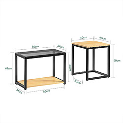 Acheter SoBuy FBT35-Sch Tables Basses Gigognes,table d'appoint - Set de 2