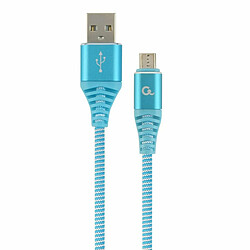 Câble USB vers micro USB GEMBIRD CC-USB2B-AMmBM-1M-VW Turquoise 1 m