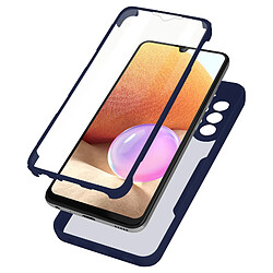 Avizar Coque 360° pour Samsung Galaxy A32 Dos Rigide Protection Écran Contour bleu