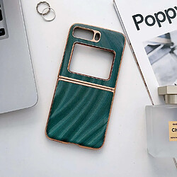 Coque en TPU + PU nano électroplaqué, anti-rayures pour Motorola Moto Razr 2022 5G - vert