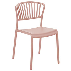 Beliani Lot de 4 chaises GELA Matière synthétique Rose pastel pas cher