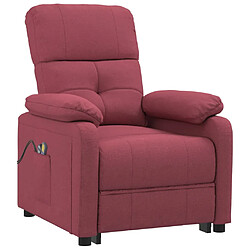 vidaXL Fauteuil électrique de massage Bordeaux Tissu