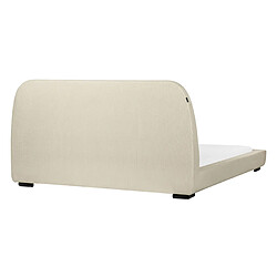 Acheter Beliani Lit avec sommier 160 x 200 cm en tissu beige ROISEL