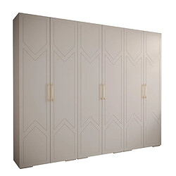 Abiks Meble Armoire à portes battantes Manhattan Ryfel 8 236,7/300/47 6 portes (Blanc)