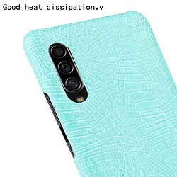 Wewoo Coque Rigide Pour Galaxy A70s antichoc Crocodile Texture PC + Etui en PU vert clair pas cher