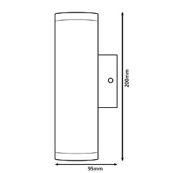 Avis EGLO Applique Murale Extérieure Up Down Anthracite IP44, GU10