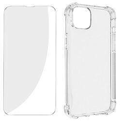 Avizar Pack Protection iPhone 14 Coque Renforcée + Verre Trempé Transparent