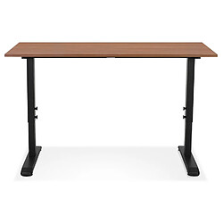 Acheter Alterego Bureau réglable en hauteur 'OSMOSE' en bois Noyer et métal noir - 140x70 cm