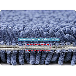 Avis LUUCOZK Tapis de bain antidérapants, absorbants, à séchage rapide, décoration de salle de bain, AA8760, vert foncé-40X60CM