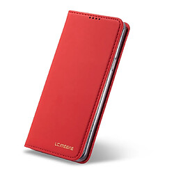 Wewoo Coque Pour Galaxy S9 LC.IMEEKE LC-002 Series Skin Feeling PU + TPU Housse en cuir à rabat avec support et fente carte et portefeuille rouge