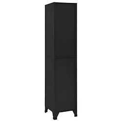 Avis vidaXL Armoire à casiers Noir 38x40x180 cm Acier