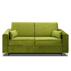 Avis Inside 75 Canapé convertible express JACKSON 120cm comfort BULTEX® 12cm sommier lattes RENATONISI tweed vert lime