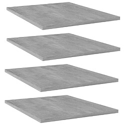 vidaXL Panneaux de bibliothèque 4 pcs gris béton bois d’ingénierie