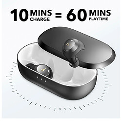 Universal Bouchons d'oreille sans fil Dot 2, différence de prix profonde, IPX7 étanche, saut, temps de lecture de 16 heures, recharge rapide, casque Bluetooth