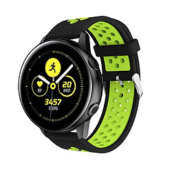 Bracelet en silicone double couleur noir/vert pour votre Garmin Move Luxe/Move Style/Move 3/Move Venu