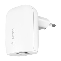 Chargeur Mural USB + USB-C 37W Belkin Blanc