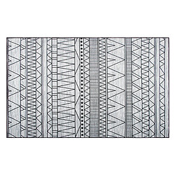 Acheter Beliani Tapis en tissu noir et gris 160 x 230 cm KEBAN