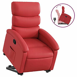 Maison Chic Fauteuil Relax pour salon, Fauteuil inclinable Rouge Similicuir -GKD36438