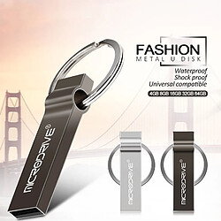 Wewoo Clé USB Porte-clé en métal USB 2.0 MicroDrive 128 Go noir pas cher