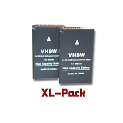 vhbw 2x Batteries compatible avec Nikon 1 AW, J, J2, J3, S, V3 appareil photo APRN (850mAh, 7,4V, Li-ion)