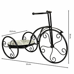 Acheter Sous-pot Alexandra House Living Noir Fer Carrelage Bicyclette 23 x 36 x 53 cm