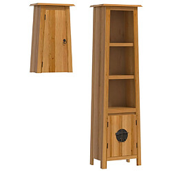 ComfortXL Ensemble De Meubles De Salle De Bain 2 Pièces Bois De Pin Massif