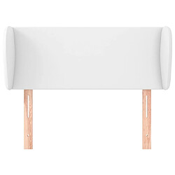 Avis Maison Chic Tête de lit scandinave avec oreilles,meuble de chambre Blanc 93x23x78/88 cm Similicuir -MN41726