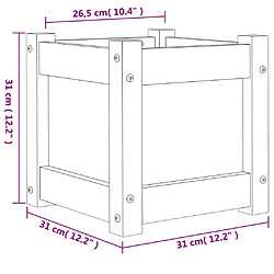 vidaXL Jardinières 2 pcs bois de pin massif pas cher