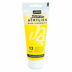 Pebeo Peinture acrylique transparente - Jaune - 100 ml