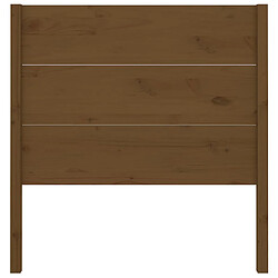 Avis vidaXL Tête de lit Marron miel 106x4x100 cm Bois massif de pin