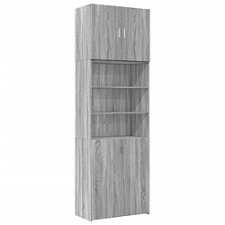 vidaXL Buffet haut sonoma gris 80x42,5x249 cm bois d'ingénierie