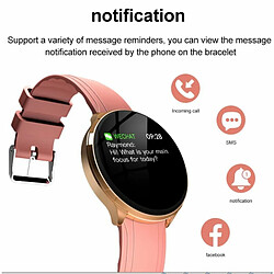 Acheter Lemfo V12 Full Touch Smart Watch Waterproof Heart Rate Monitoring Blood Pressure Smart Wristband Black Frame + Black Leather