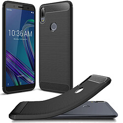 Xeptio ASUS ZenFone Max Pro M1 ZB601KL coque tpu brossée carbone noire