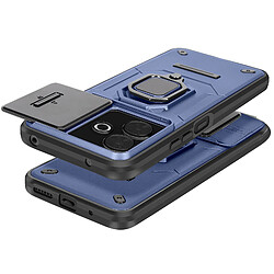 Avizar Coque pour Xiaomi Redmi 13 Bague Support Cache Caméra Coulissant Bleu Nuit