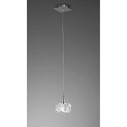 Luminaire Center Suspension Artic 1 Ampoule G9 Small, chrome poli