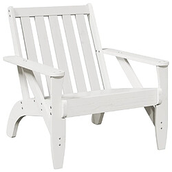 vidaXL Chaise de jardin adirondack blanc 75x77x77cm bois massif de pin