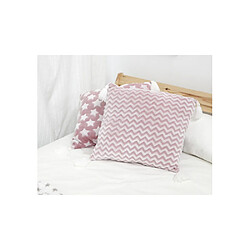 Ac-Deco Coussin Zig Zag - 40 x 40 cm - Rose